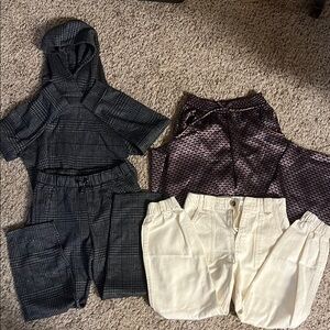 Kids Plaid and Patterned Bottoms Set